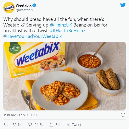 weetabix and baked beans